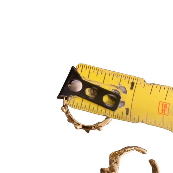 2 Piece Gold Chunky Cuff Rings - Picture 6 of 6